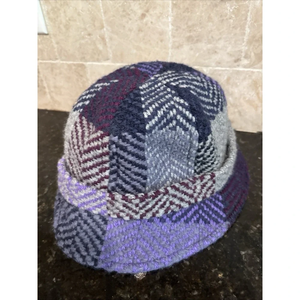 Aran Sweater Market Wool Patchwork Bucket Hat Multi Herringbone Tweed Ireland
